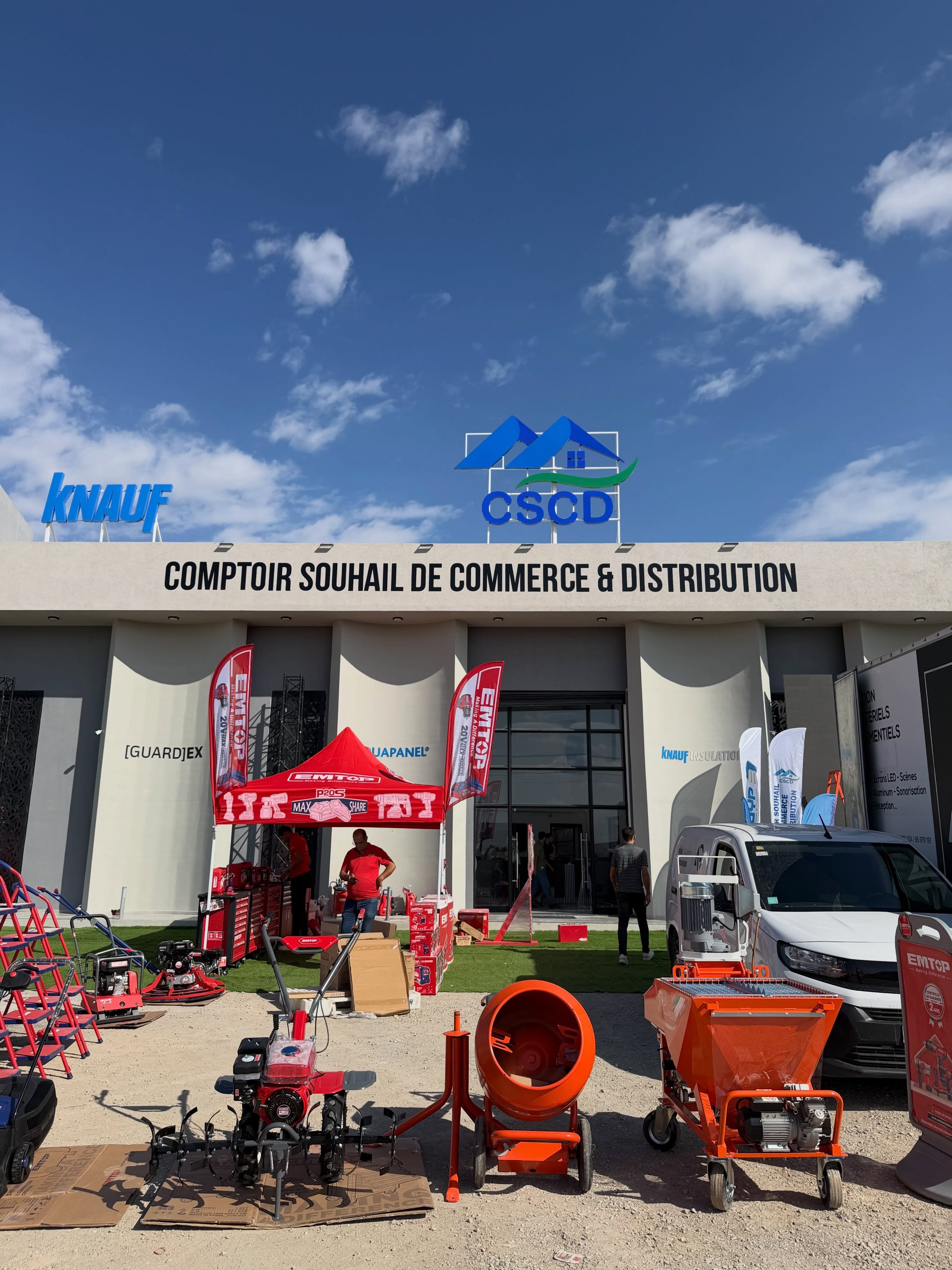 Façade du dépôt CSCD — Comptoir Souhail de Commerce et Distribution à Jemmal